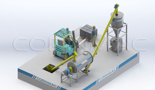Simple Dry Mix Mortar Production Line 1-3t/h