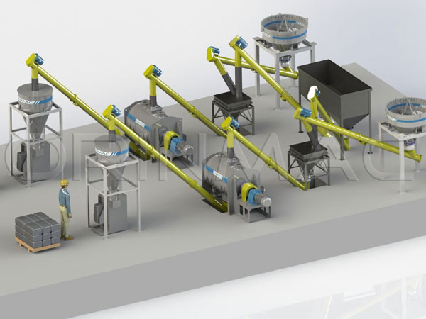 Designed a 3D schematic of the production line for Kazakhstan customer.