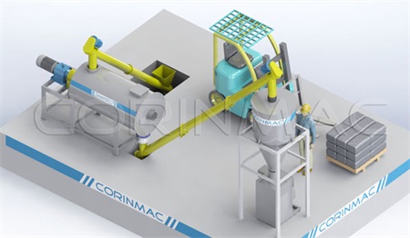 Simple Dry Mix Mortar Production Line 1-3t/h