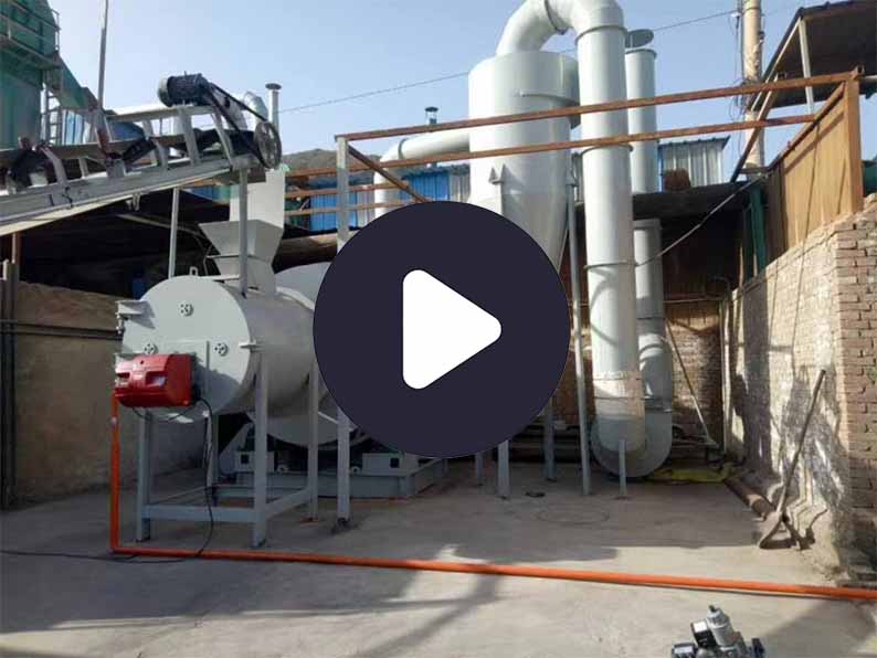 Live video of drying production line for sand drying