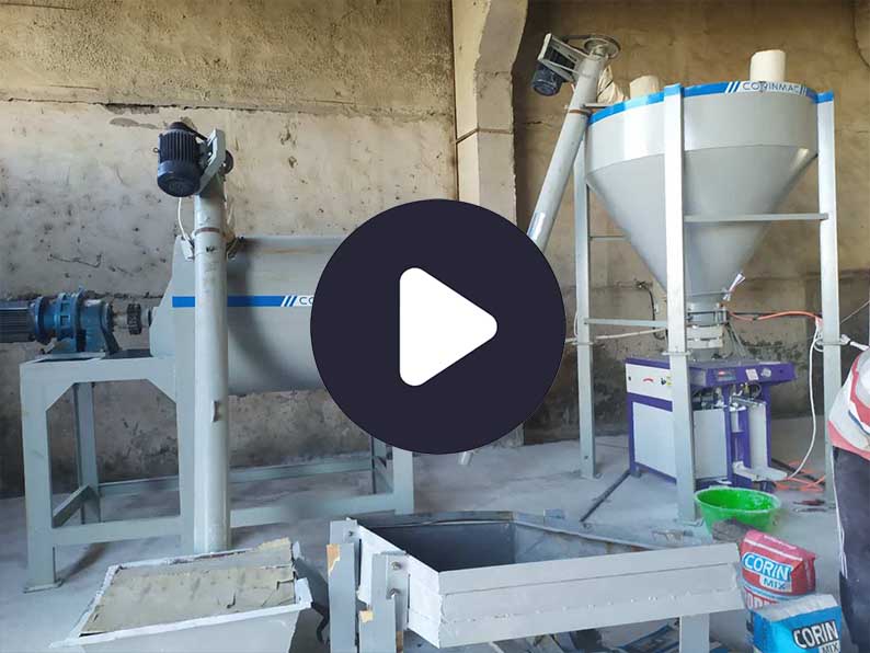 Mini-plant for the production of dry mixes 1-3t / h