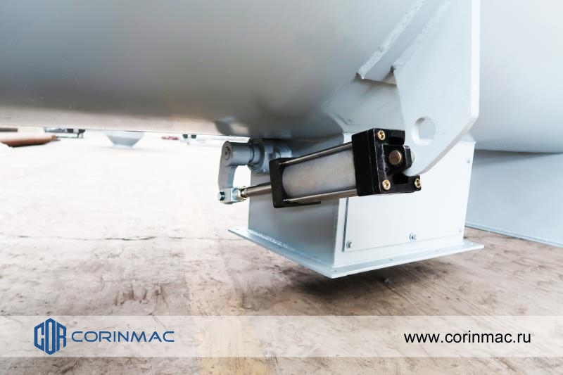mortar mixer discharge door