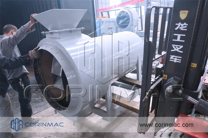fire chamber, rotary dryer