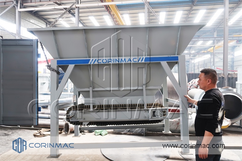 sand hopper, belt feeder, sand drying plant