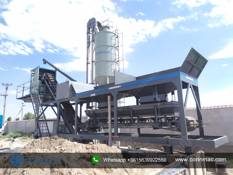 Mobile concrete mixing plant